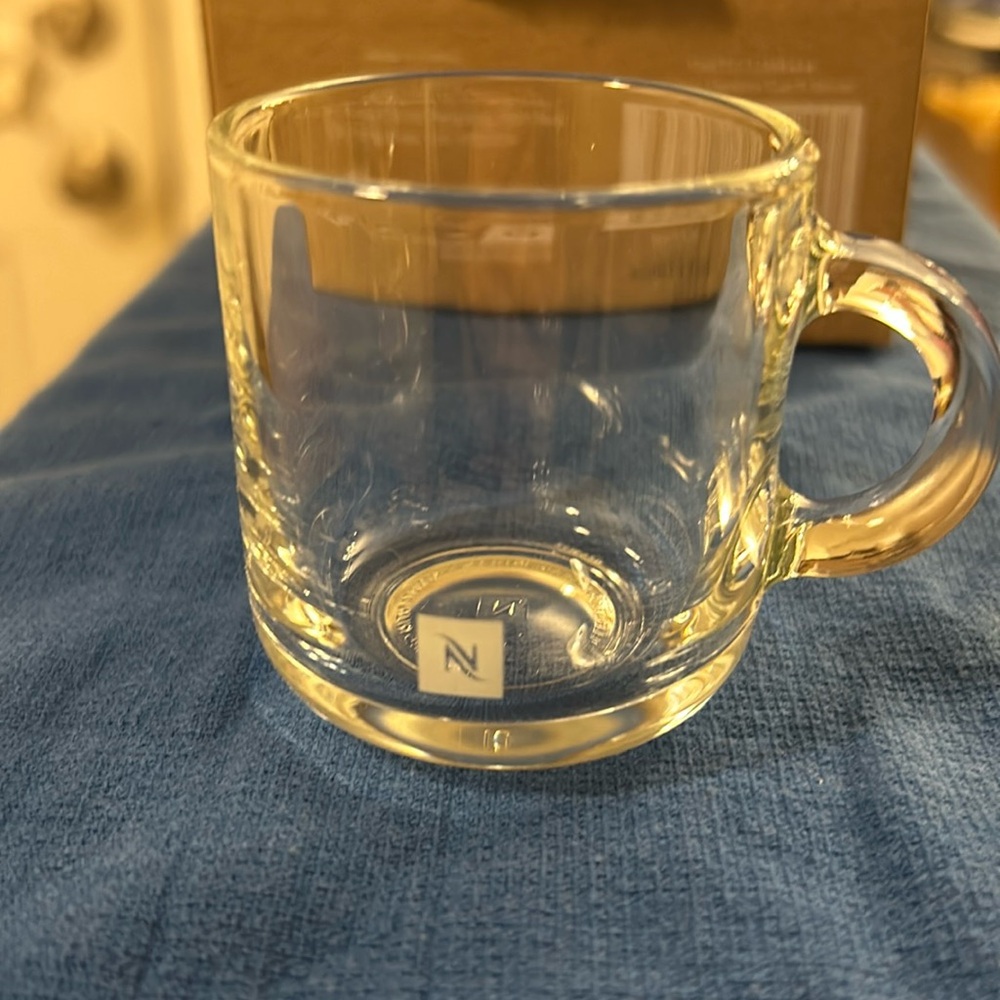 Nespresso Vertuo Glass Espresso Cup 2.5” Tall and Saucer 4.5” Diameter - Picture 2 of 14